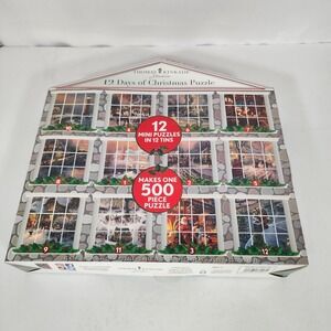 Thomas‎ Kinkade 12 Days of Christmas Puzzle 12 Tins 500 Piece CEACO Sealed